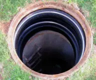 Top view of a hole in the ground
